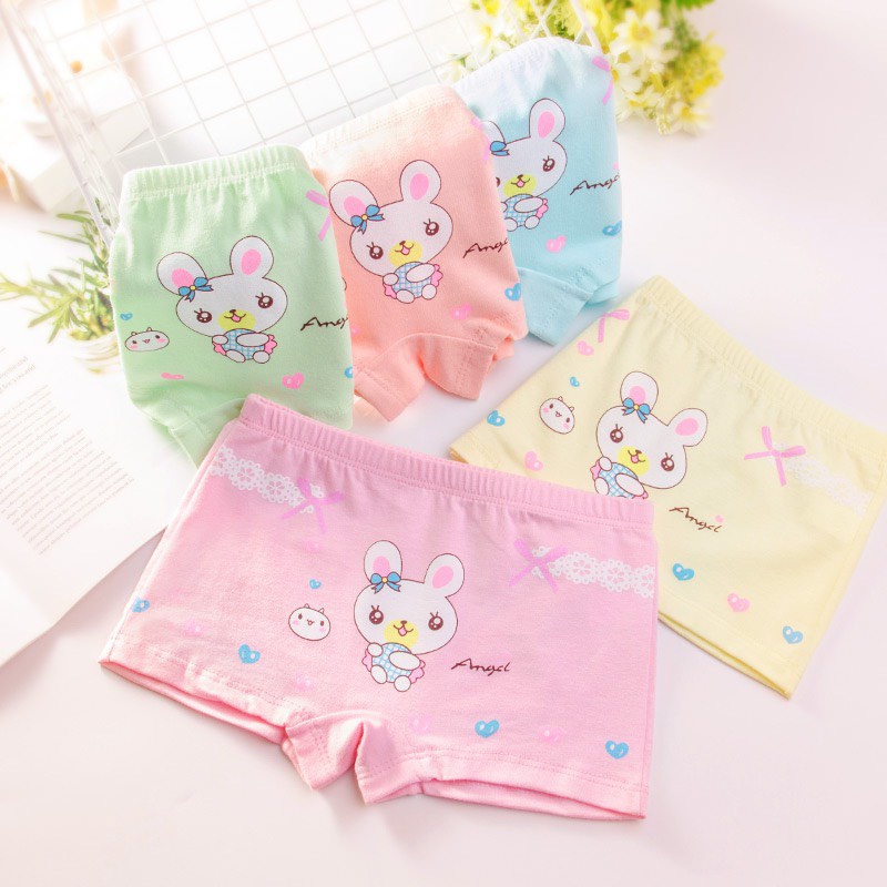 Set 4 quần chip cho bé gái, mẫu mới 2022, chất liệu cotton thoáng mát - Hàng Quảng Châu Cao Cấp