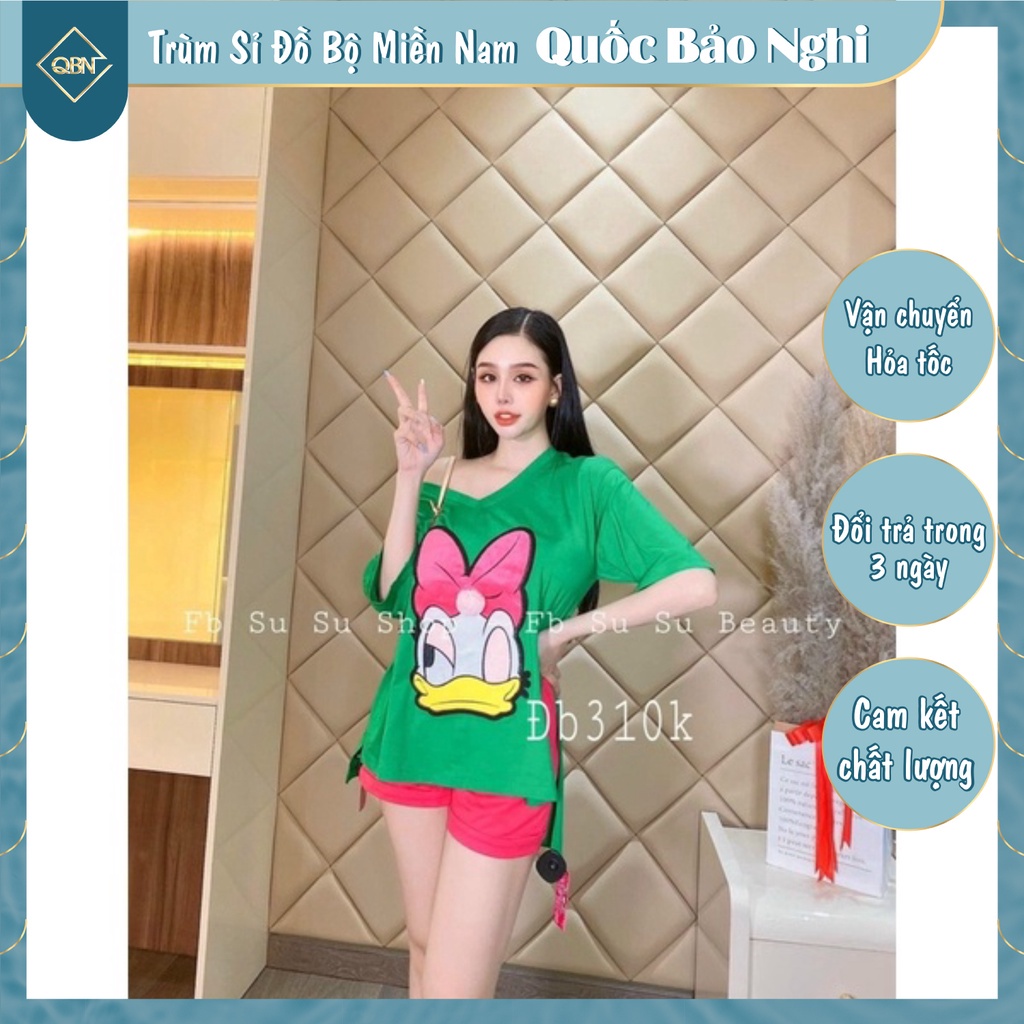 ✴Đồ Bộ Nữ Đồ Mặc Nhà Đẹp Dễ Thương, Set Đồ Bộ Nữ Quần Đùi Thun