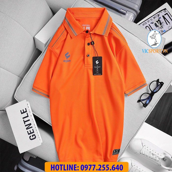 Áo Polo UV Egan Màu Cam 03 Bảo Vệ Làn Da Phù Hợp Tập Luyện Thể Thao Đi Chơi Dạo Phố UV03 - Vicsportvn