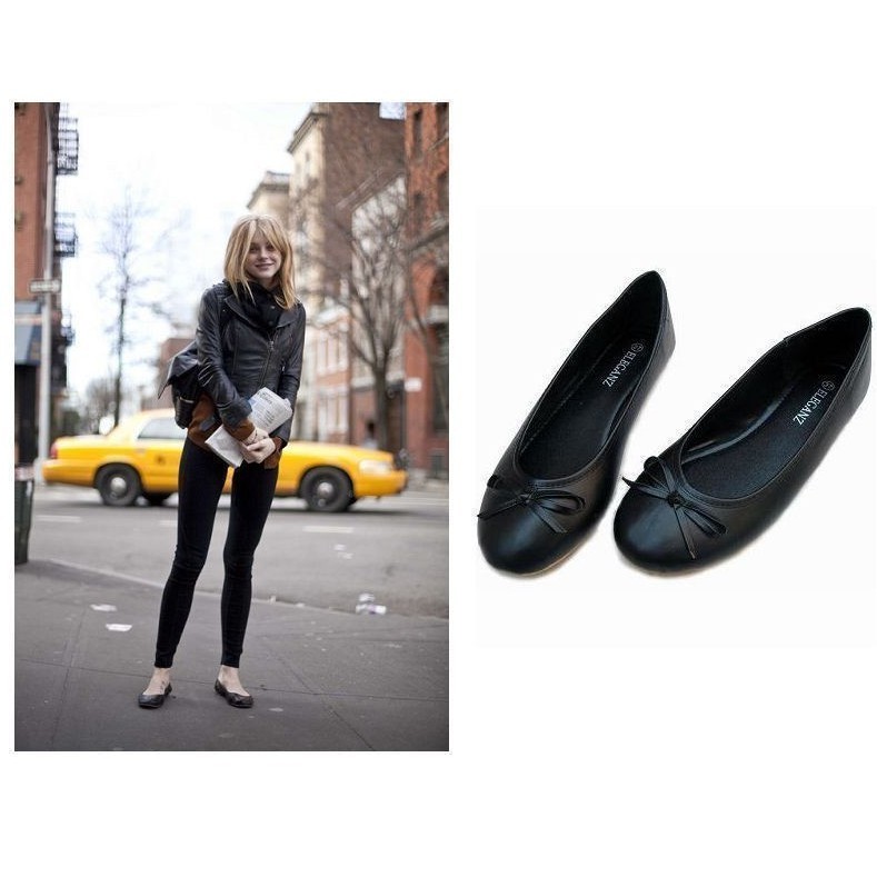 Giày búp bê Mã B4 đế bệt đính NƠ NHỎ dễ thương | BigBuy360 - bigbuy360.vn