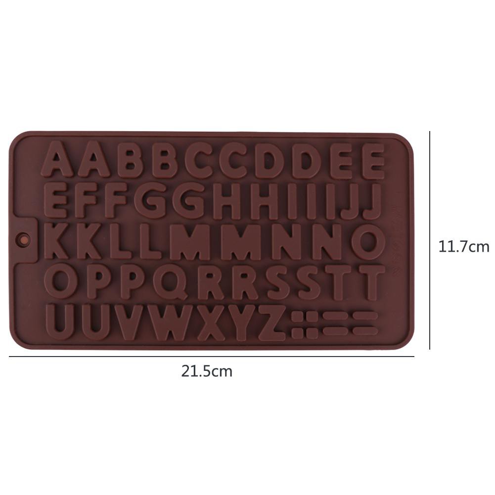 Khuôn đổ chocolate hình 26 chữ cái bằng silicon