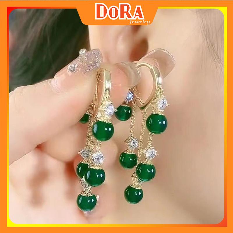 Bông tai kiểu MQ148 sành điệu S925 đi học xinh xắn dễ thương trẻ trung xu hướng mới Hàn Quốc tua rua - [DoRa Jewelry]