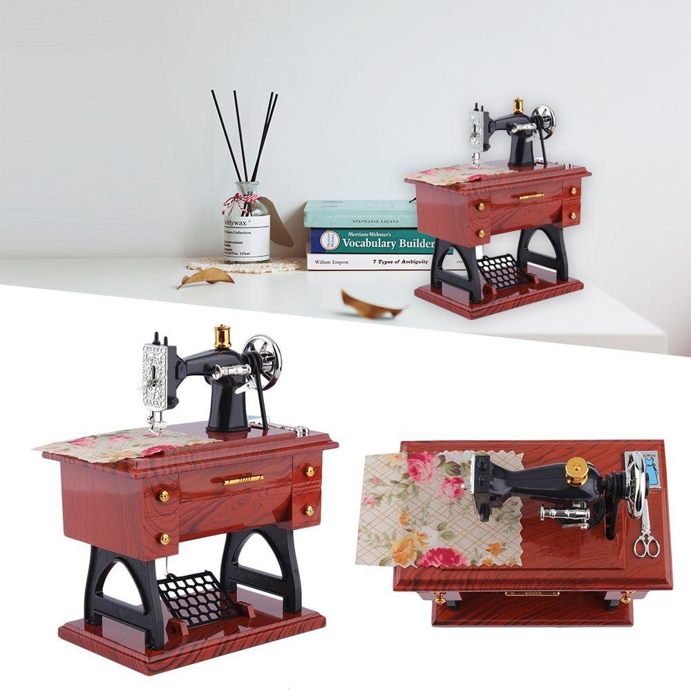 Hộp Nhạc Cơ Học Mini 24 Trang Trí Bàn May Vá Tiện Dụng