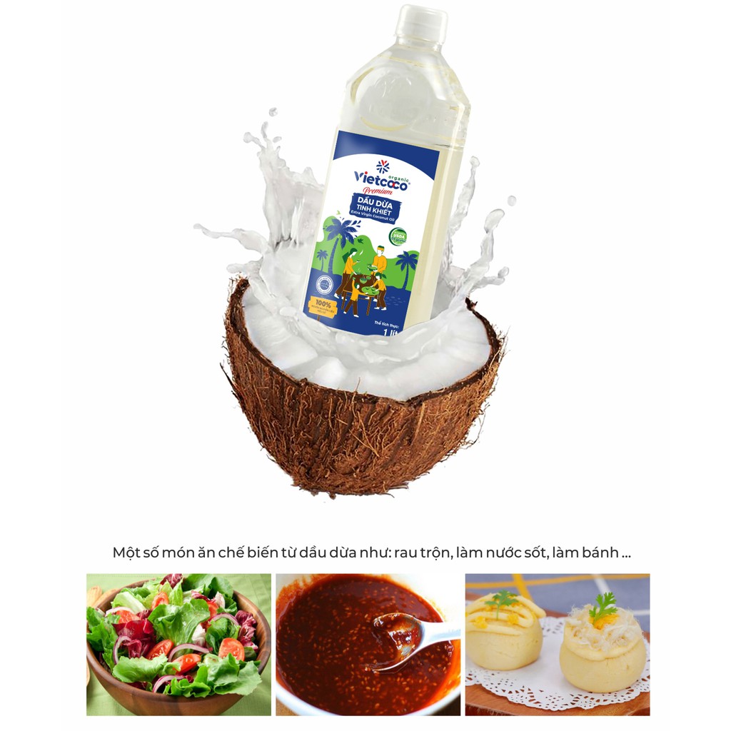 Dầu dừa Vietcoco chai PET 1000ml