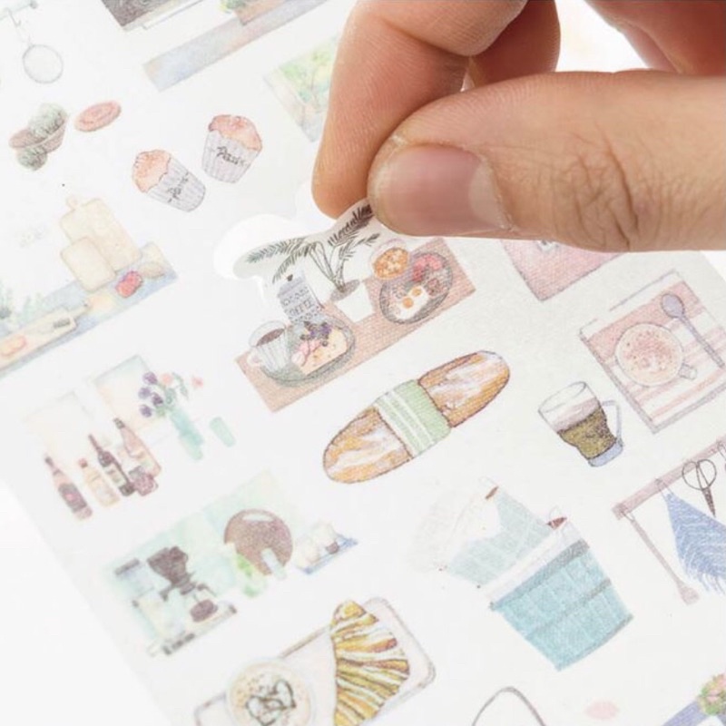 Sticker hình dán đồ dùng nhà bếp trang trí sổ Bullet Journal