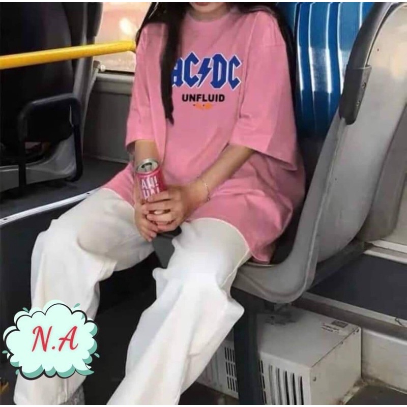 Set Quần Dài Trắng suông Áo ABCD, Cô Gái Nữ [FREESHIP] Bộ đồ culottes trơn  kèm thun form rộng tay lỡ in hình Ulzzang