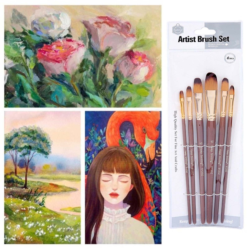 Set 6 Cọ Vẽ Tranh Chuyên Nghiệp