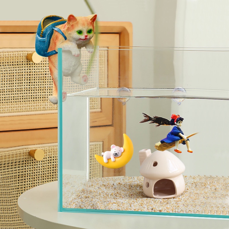 Chậu Cây Hình Mèo Bằng Resin Dễ Thương Dùng Trang Trí Sân Vườn