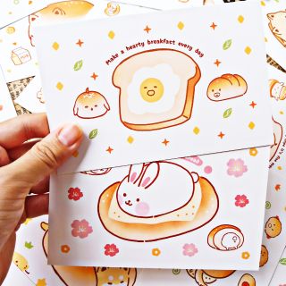 (Hình thật) Postcard Bread Bear siu cute