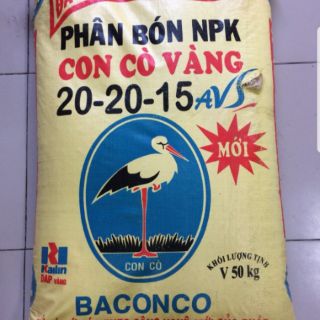 Phân bón gốc con cò vàng 20-20-15+Te