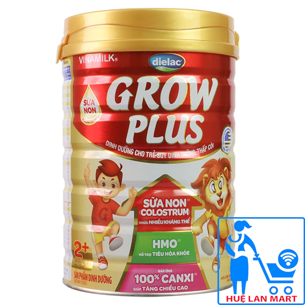 Sữa bột VINAMILK dielac grow plus đỏ 2+ sữa non colostrum 850g