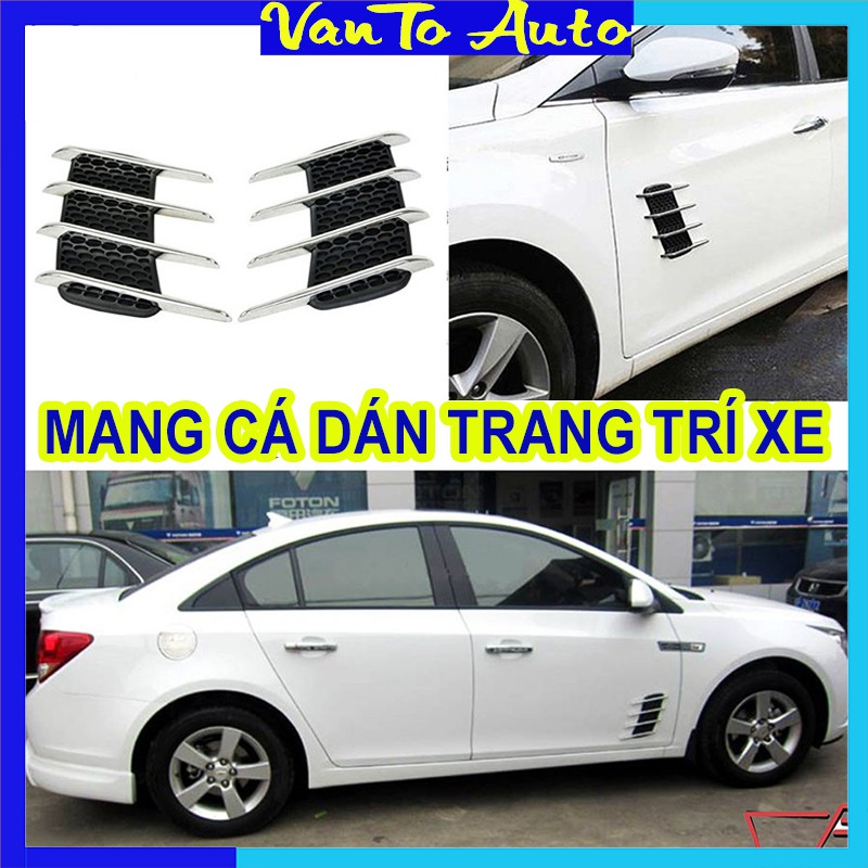 ⚡Video Thật⚡ Bộ 2 Mang Cá Ô Tô - Mang Cá Giả Hốc Gió Trang Trí Ô Tô