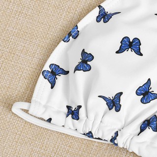 Set Bikini Lưng Cao Hoạ Tiết Bướm Cho Phái Nữ