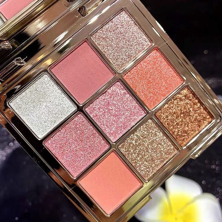 Bảng Phấn Mắt Bóng mấn Lưu vực Authentic Korean Winnie the 9-color eyeshadow net celebrity with same pearly super shimmering earthy color that does not take off make-up and high-value