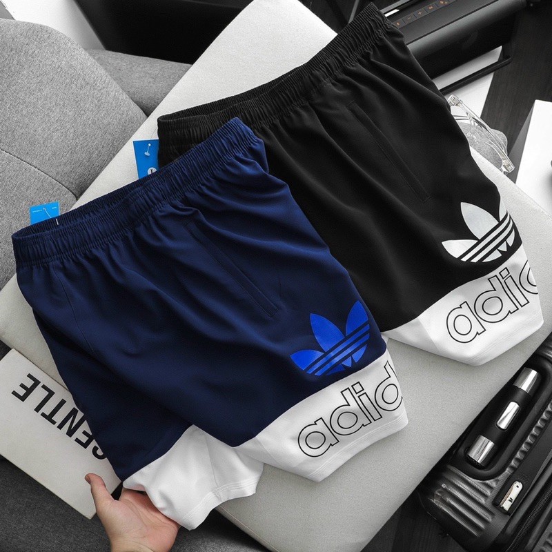 Quần short xi gió nam a.d viền trắng cao cấp full size
