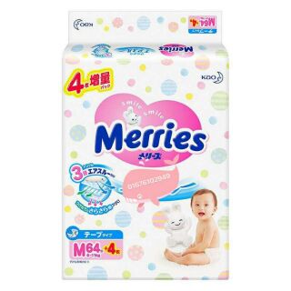 TÃ/BỈM DÁN MERRIES NỘI ĐỊA THÊM MIẾNG S88, M68, L58, NB96, M64, L50, XL44