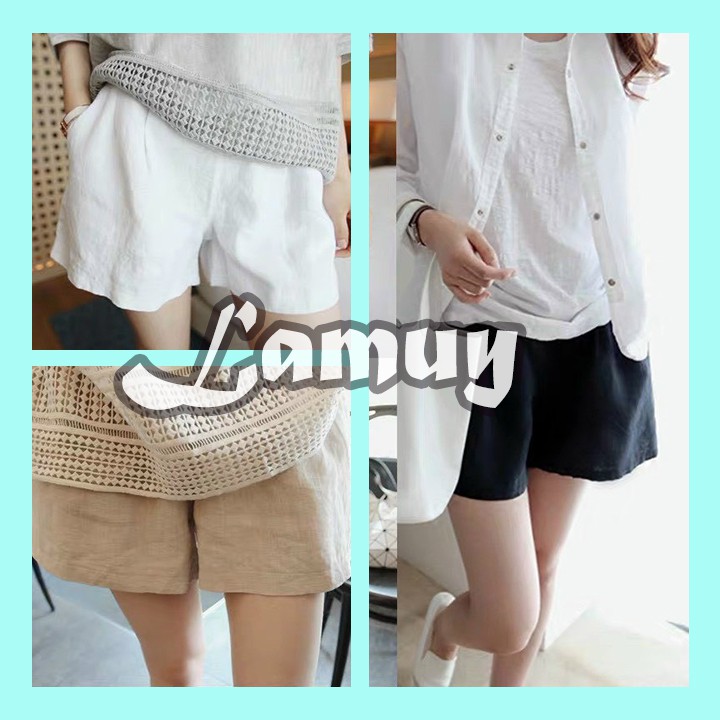 quần đùi đũi nữ ZAZAA siêu mát, quần đùi short ngắn nữ  Lamuy store [Q015]