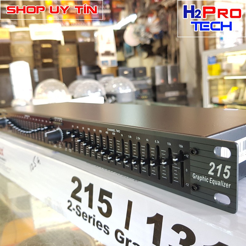 Lọc xì equalizer, lọc xì âm thanh DBX 215 cao cấp-2 kênh-30 cần chỉnh sắc nét từng âm thanh(tặng 4 khẩu 6 ly)-Shop H2pro