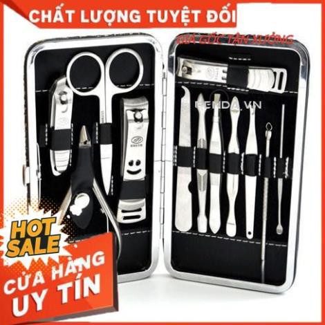 [FREESHIP-HÀNG TỐT] BỘ LÀM MÓNG ĐA NĂNG 12 MÓN KÈM HỘP BAO DA SIÊU CHẢNH