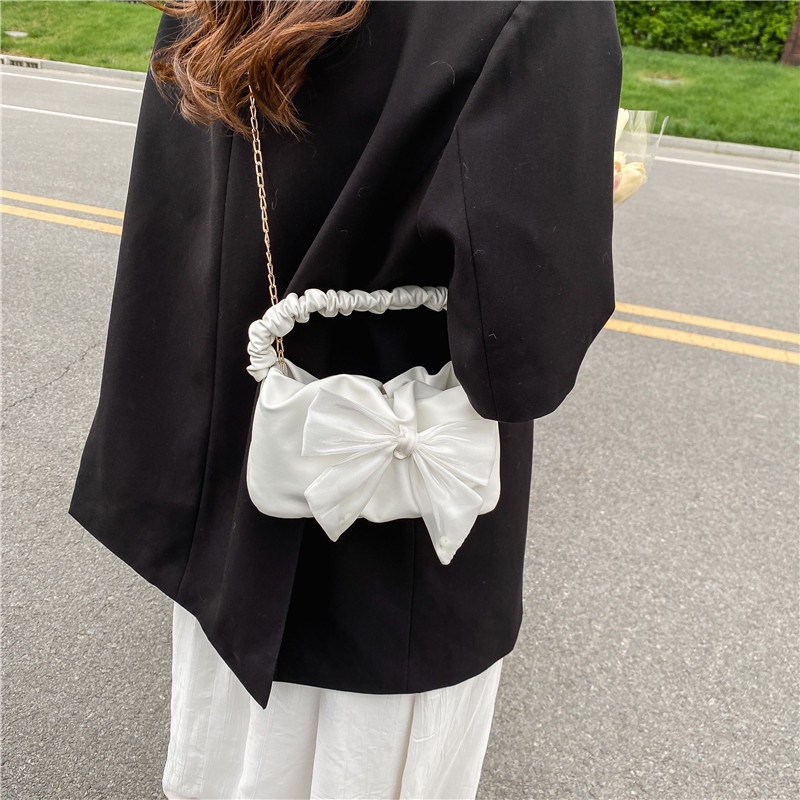 Túi Xách JASMIN NOIR Da PU Đính Nơ Đáng Yêu Cho Nữ