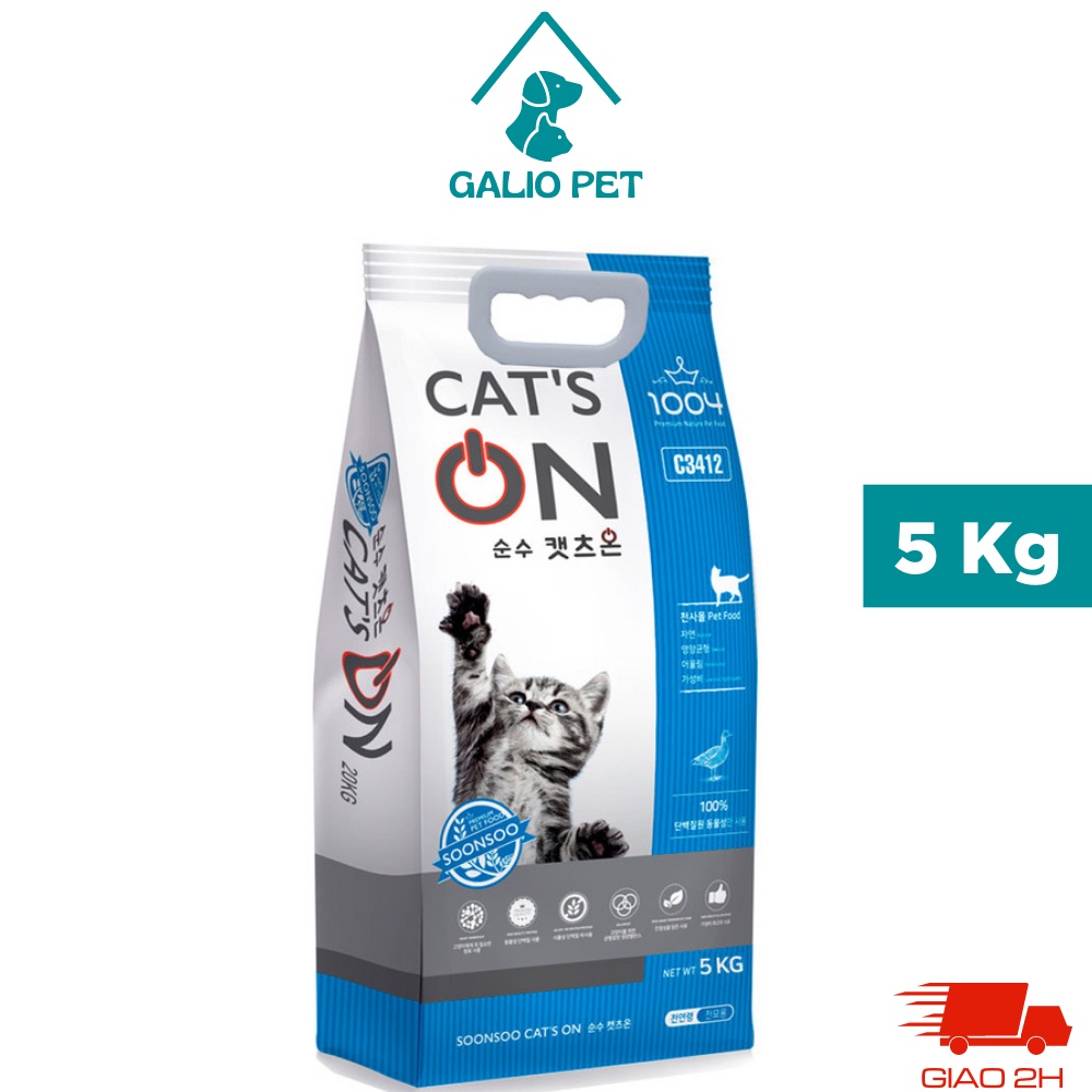 Thức ăn hạt cho Mèo Cat's On túi 5Kg