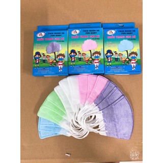Khẩu Trang 5D Cho Bé - Khẩu Trang Trẻ em Hộp 10 chiếc Hiệu Farmapro