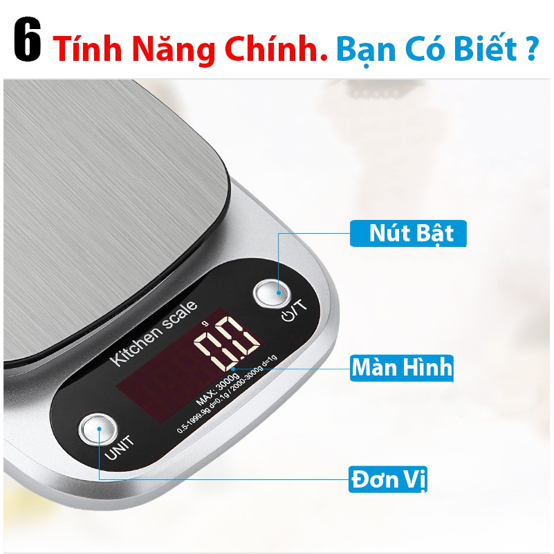 Cân tiểu ly High Precision chống thấm nước, Cân điện tử mini, Độ chính xác cao, Bảo hành 3 tháng