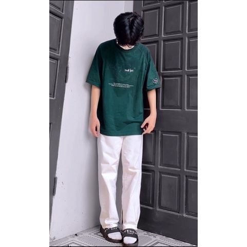 Set Bộ Áo Thun Sadboiz Mix Quần Kaki Ống Rộng Unisex