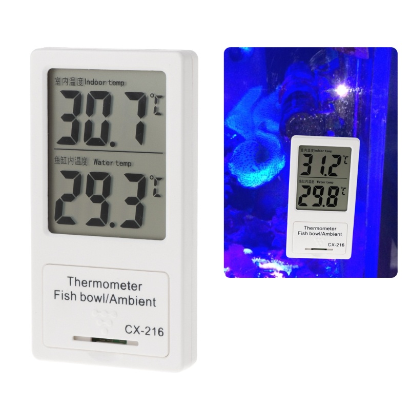 Aoto Nhiệt Kế Kỹ Thuật Số Tự Dính Màn Hình LCD Không Bị Messy Trong Hồ Cá