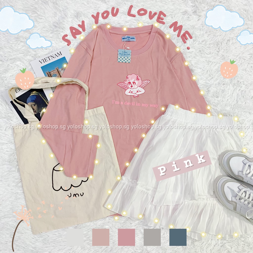 Áo thun dài tay ️ ANGEL️ phông Unisex nam nữ tee oversize form rộng pull Ulzzang Streetwear Hàn Quốc vải mềm