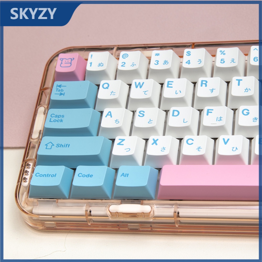 132 phím Milk Cap Keycaps Cherry Profile Nhật Bản PBT Dye Sub bàn phím cơ học Keycap