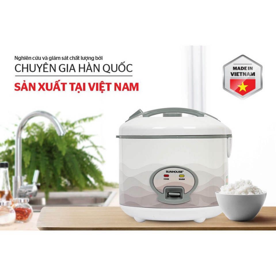 NỒI CƠM ĐIỆN 1.8L SUNHOUSE SHD8602, NỒI CƠM ĐIỆN SUNHOUSE SIÊU BỀN, LÒNG NỒI CHỐNG DÍNH AN TOÀN