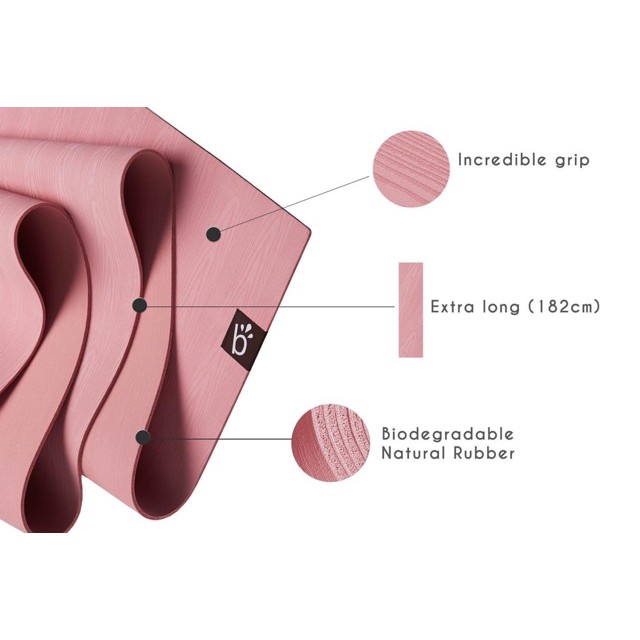 Thảm tập yoga gym 𝐁-𝐄𝐚𝐫𝐭𝐡 𝐗  Chính Hãng, thảm cao su tự nhiên chống trơn, đệm êm