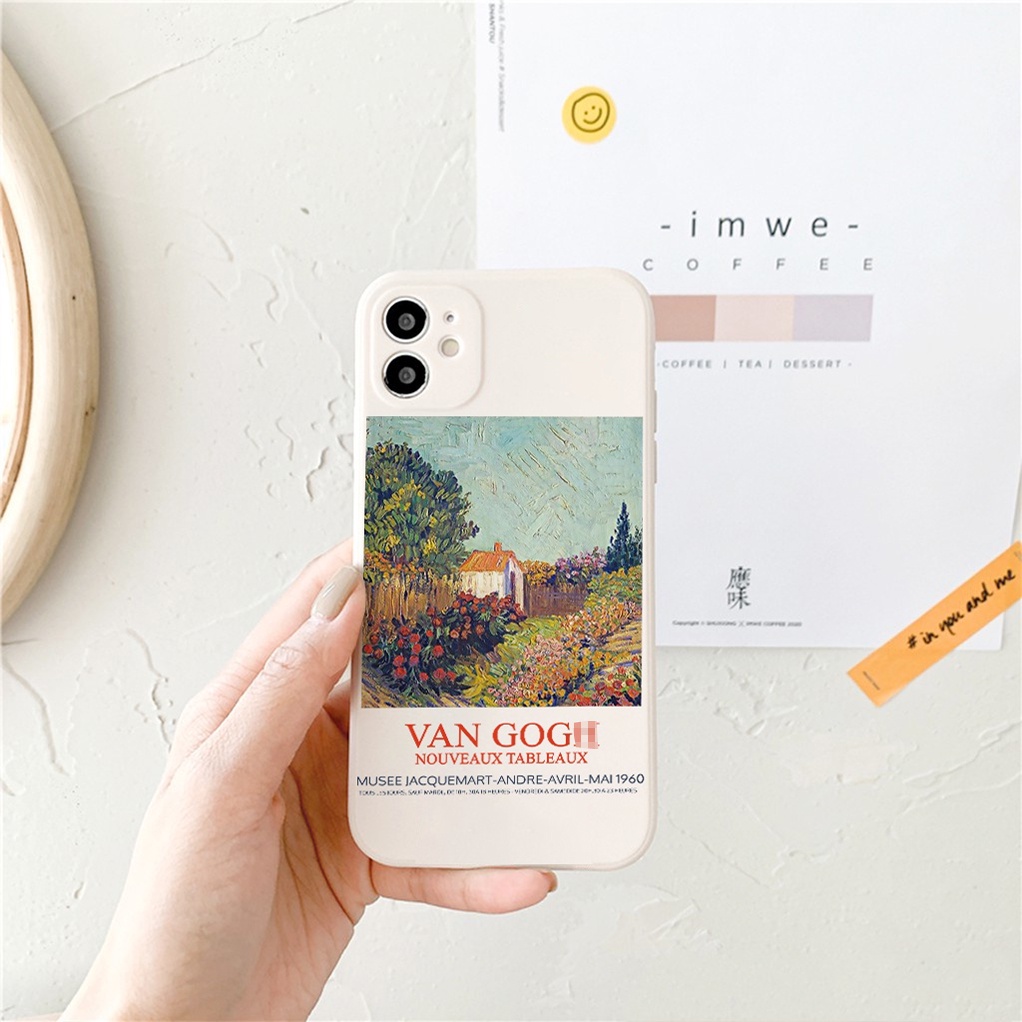 Ốp lưng iphone cạnh vuông Tranh vintage ngôi nhà dành cho iphone 6 đến 14promax - E149
