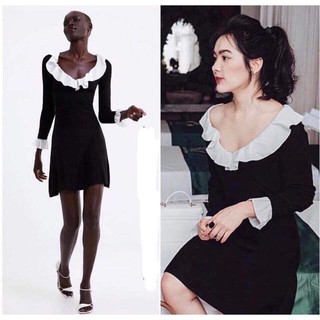 Váy cổ bèo zara 400