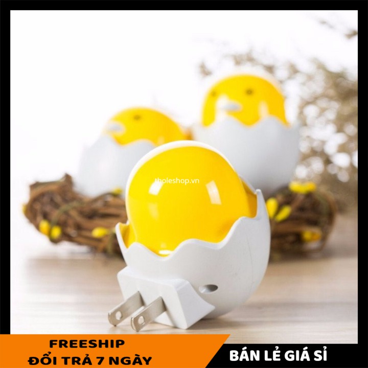 Đèn ngủ 🎉SALE ️🎉 Đèn ngủ hình con gà siêu đáng yêu, tính năng cảm biến tự động bật tắt theo ánh sáng, dễ thương  5170