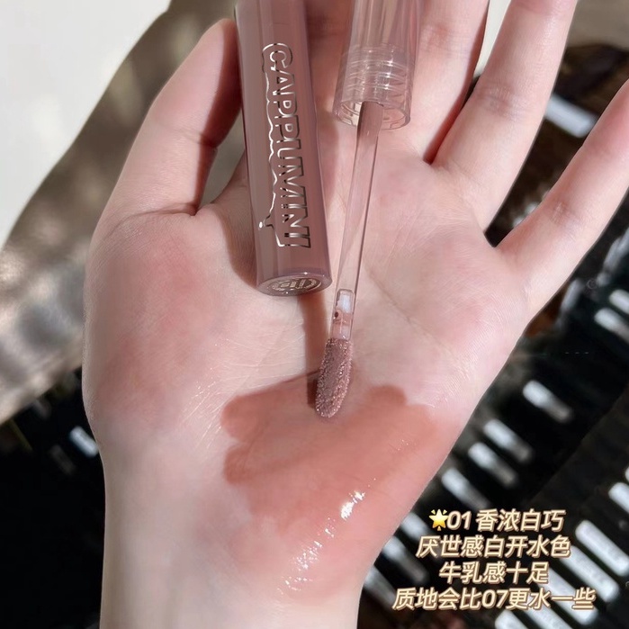 Son Bóng Cappuvini Màu Nude Nhạt Mềm Mượt Nuôi Dưỡng Môi Chống Thấm Nước Chocolat