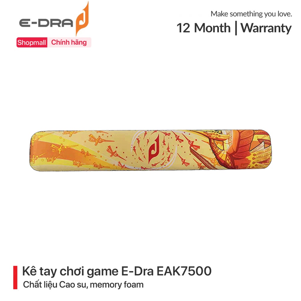 Đệm kê tay bàn phím gaming E-Dra EAK7500, lót tay bàn phím chơi game lạc hồng E-Dra EAK7500 - Hàng chính hãng