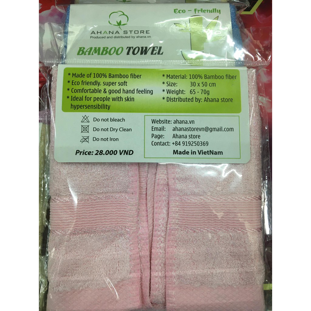 Khăn mặt sợi tre Bamboo Towel loại tốt