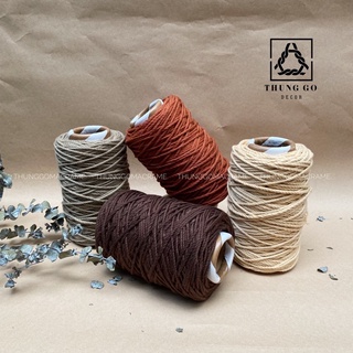 Dây thừng macrame màu NÂU ĐẬM 3mm