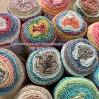 Combo 10 cuộn len Cotton Rainbow
