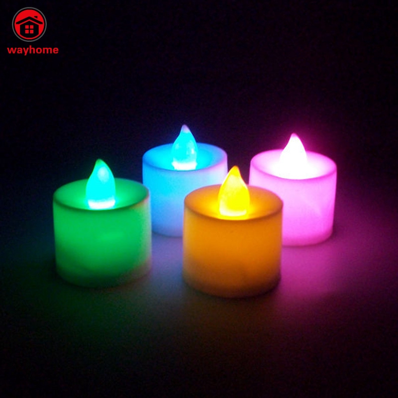 24Pcs Floating Flameless LED Tealight Tea Candles Light for Wedding Birthday Party Decoration Lamp 