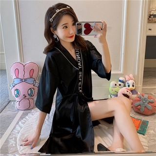 Đầm Ngủ Kimono Lụa Lạnh Thiết Kế Plus Size 500 +