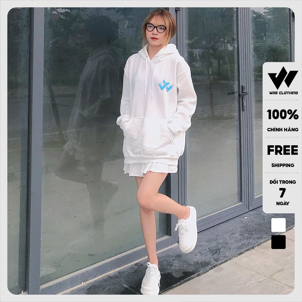 Áo hoodie unisex WIIS form rộng nỉ nam nữ HD22 thời trang thu đông oversize