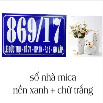 Bảng số nhà,Biển số nhà. KT: 17x25,20x30,30x40 bền màu sắc nét.