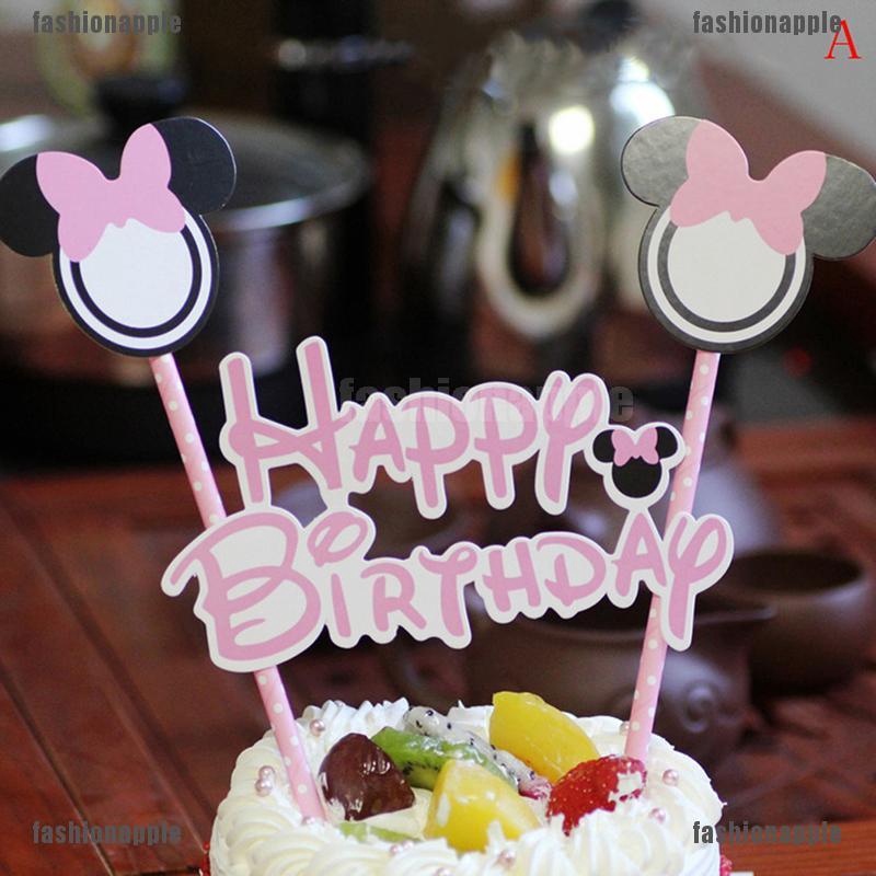 Bộ topper cắm bánh chữ Happy Birthday