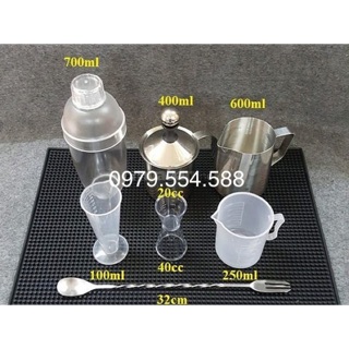 Bộ 8 món dụng cụ pha chế dùng cho quán cafe, trà sữa, bar