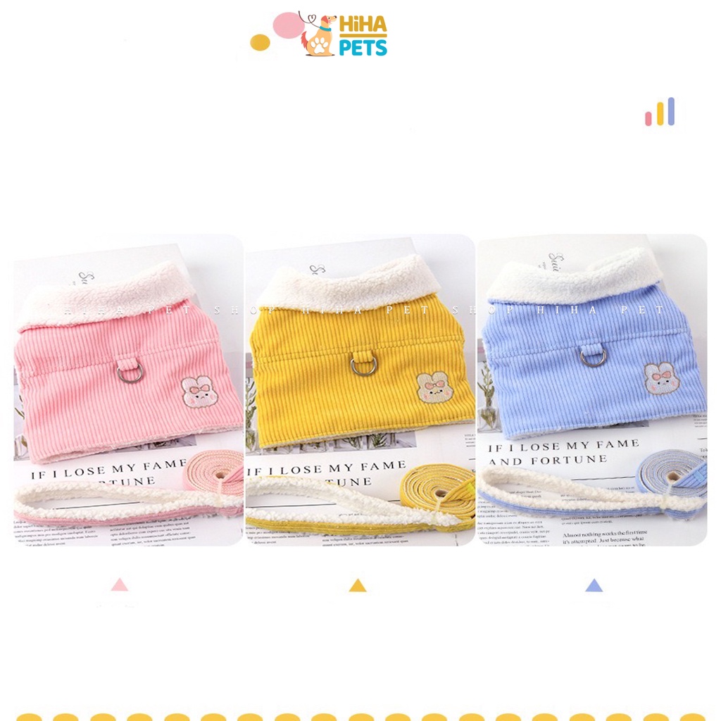 Dây Dắt Chó Mèo Combo Dây Dắt Và Yếm Dành Cho Thú Cưng Dắt Chó Đi Dạo Hàn Quốc Hihapet.