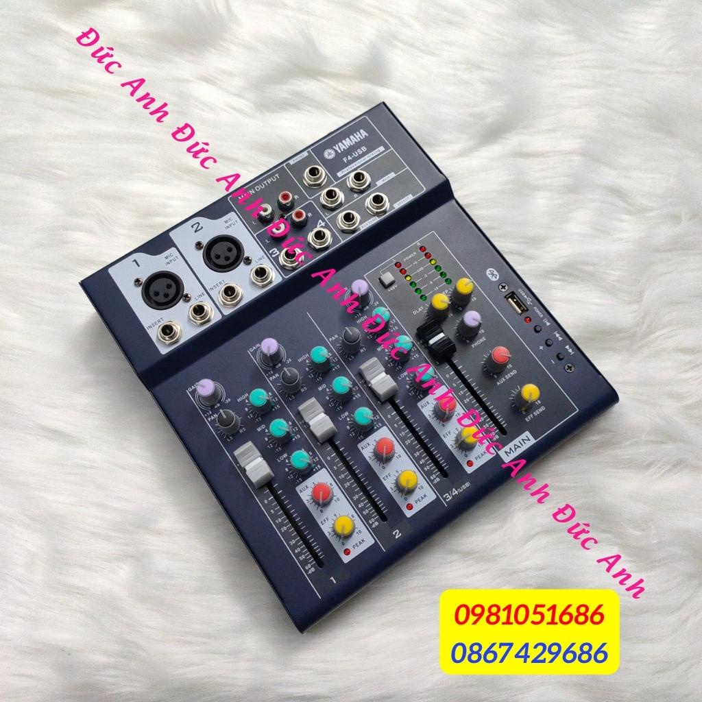 Mixer F4 yamaha usb hỗ trợ kết nối blutooth, âm thanh chân thực, có thể kết nối ra loa. Bảo hành lên đến 12 tháng