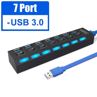 Hub USB 3.0 chia 4 cổng/ 7 cổng USB (Loại Tốt) - Tốc độ siêu nhanh, nhiều cổng tiện lợi